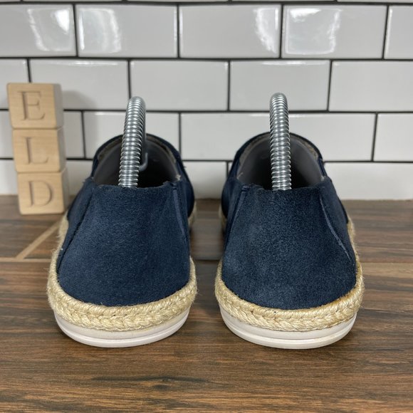 Clarks Somerset Mens Size 7 Shoes Blue Suede Ortholite Espadrille Comfort Loafer main image 5